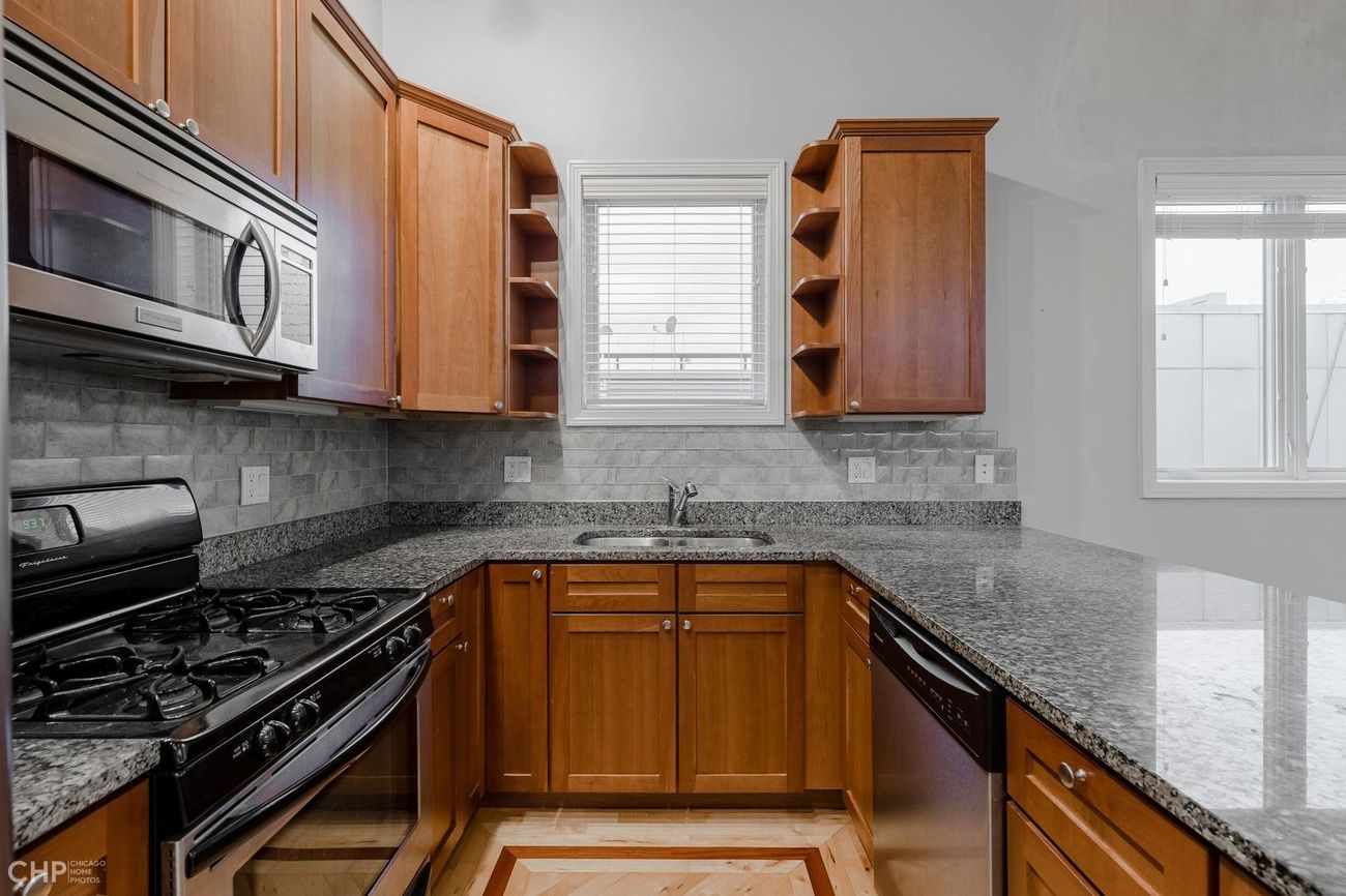 Logan Square 2BD — kitchen sink and range