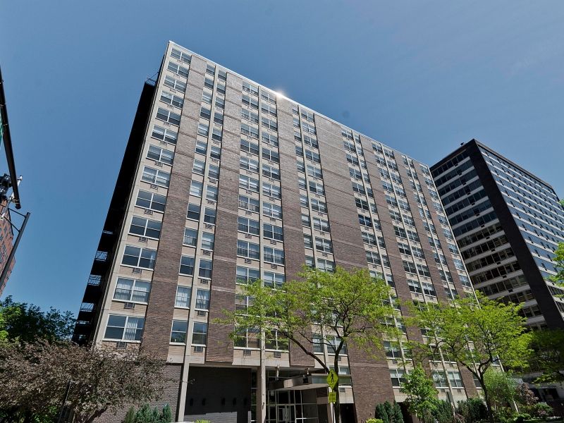 Exterior of the Sheridan Tower high-rise building