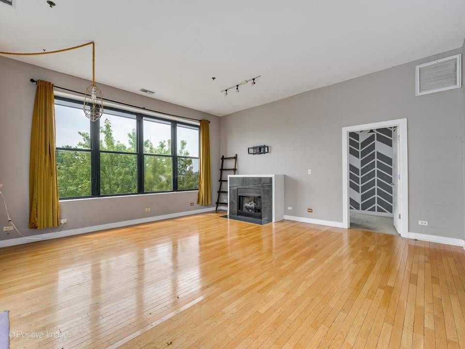 The South Leavitt — living room fireplace, second angle