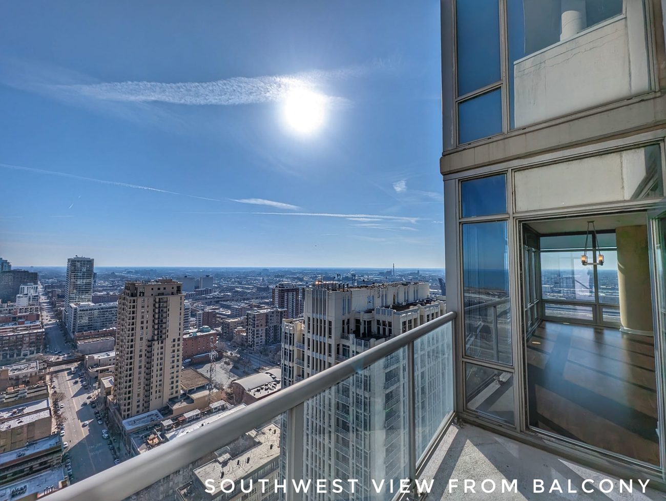 South Loop Penthouse — southwest view from private balcony