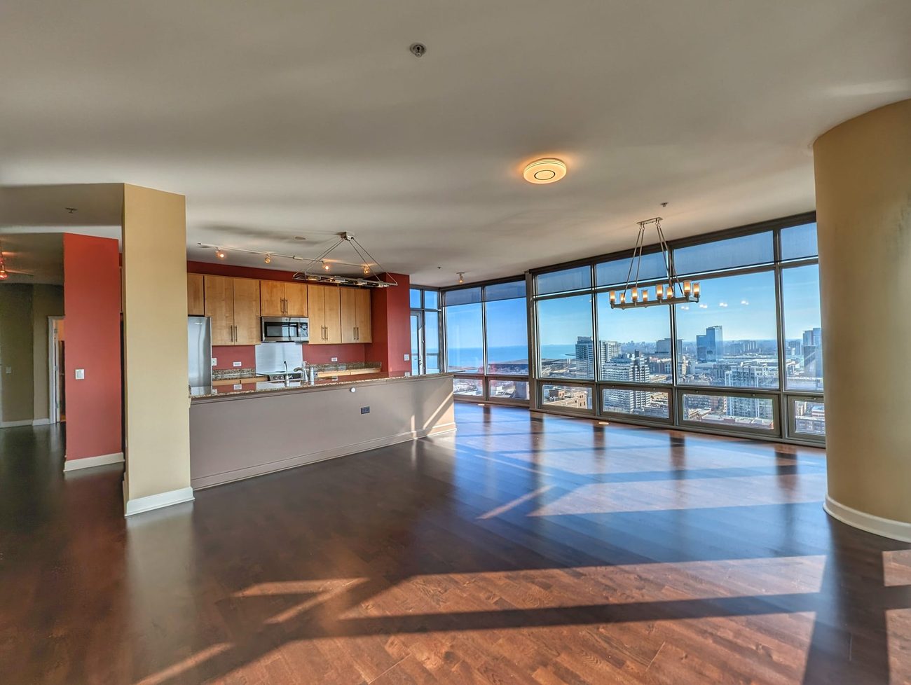South Loop Penthouse — open living and kitchen area