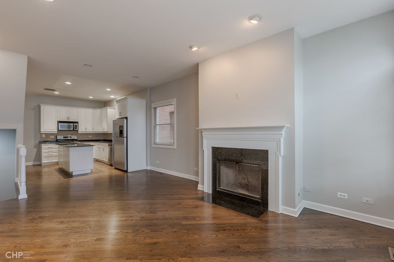 West Lakeview Duplex — kitchen open to living room